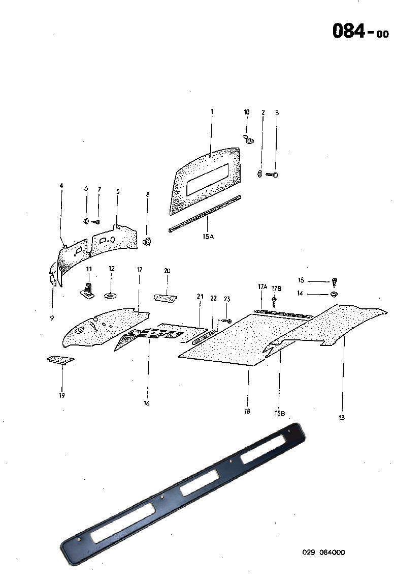 084-00 Kick Panel, Floor Covering, Rubber, Carpet
