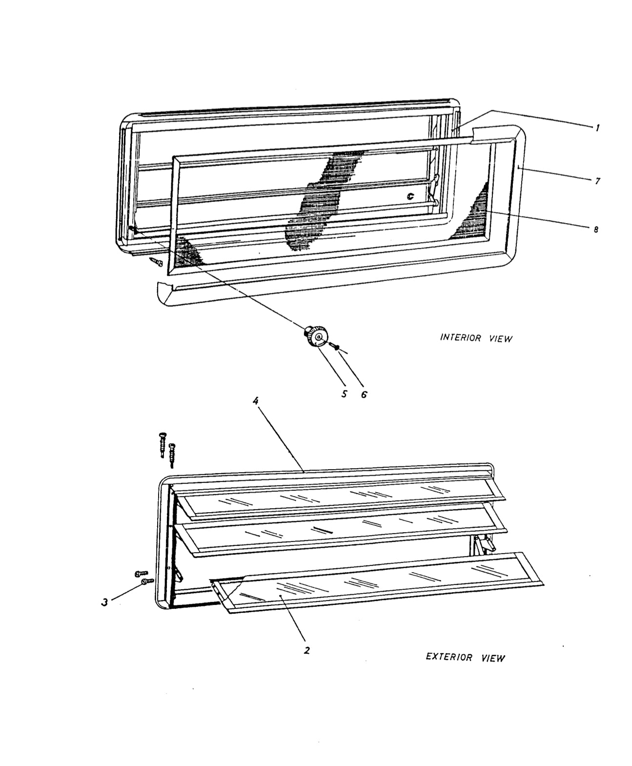 Westfalia Jalousie Window