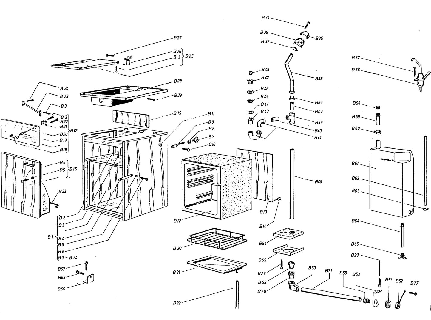 Westfalia Icebox and Sink 1970-1971