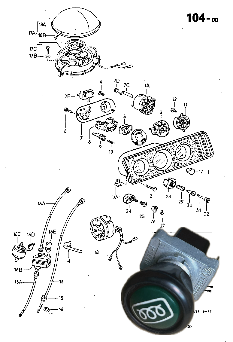 104-00 Instrument Panel, Speedo, Fuel Gauge