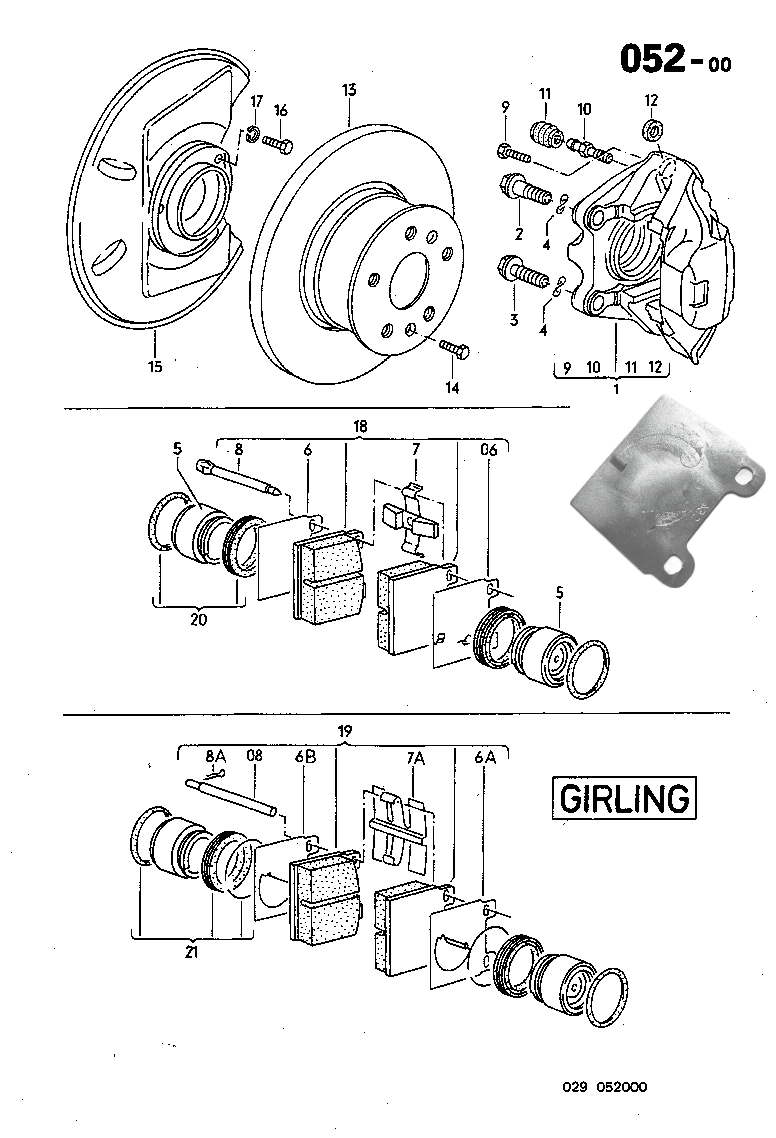 052-00 Disc Brakes, Front Rotors, Calipers, Pads