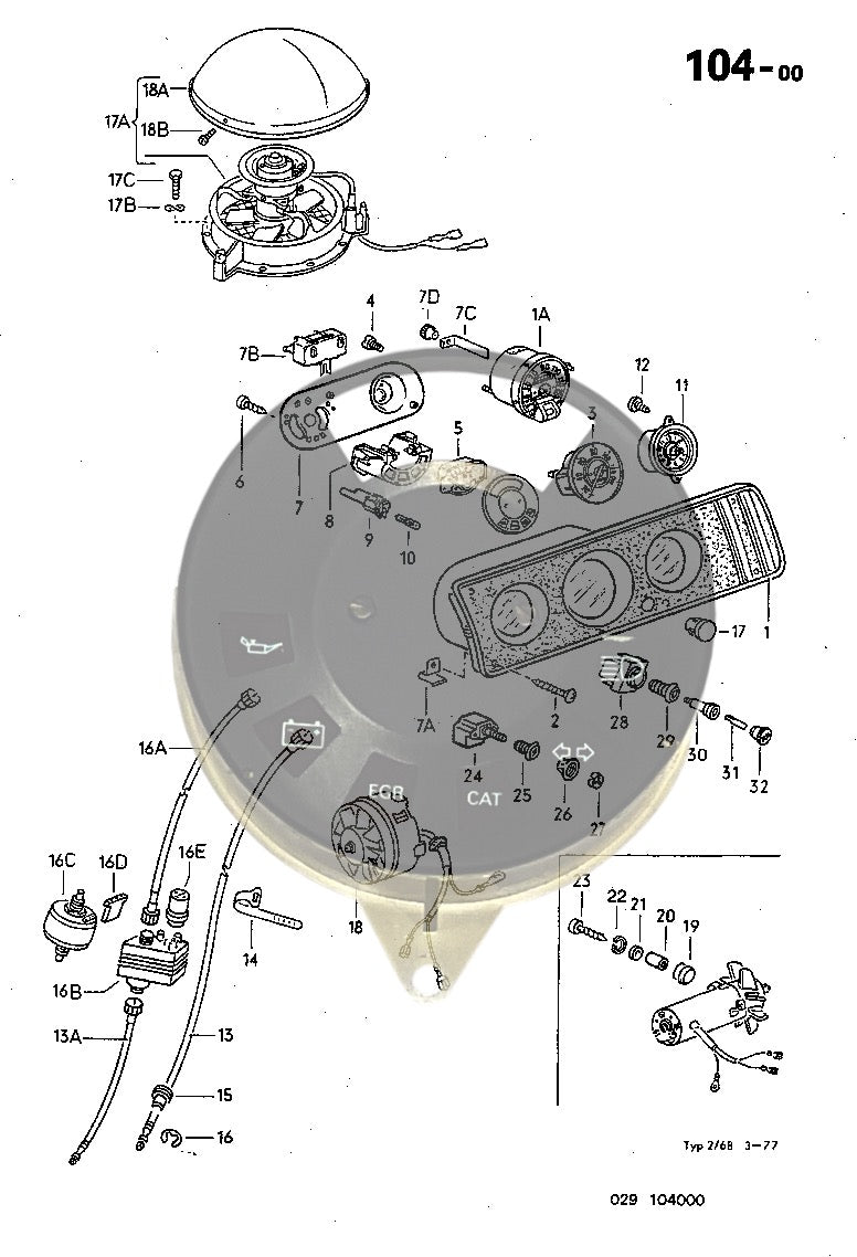 104-00 Instrument Panel, Speedo, Fuel Gauge