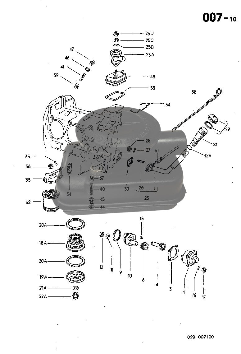 007-10 Oil Pump, Filter, Filler, Dipstick 1.7-2.0 Liter