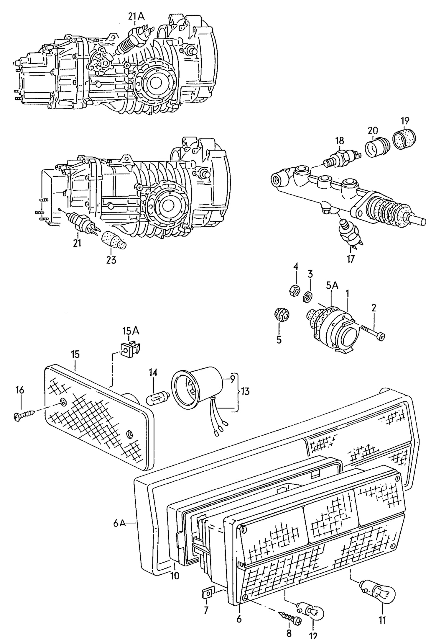 Vanagon - Tail Light, Brake Switch, Rear Side Marker