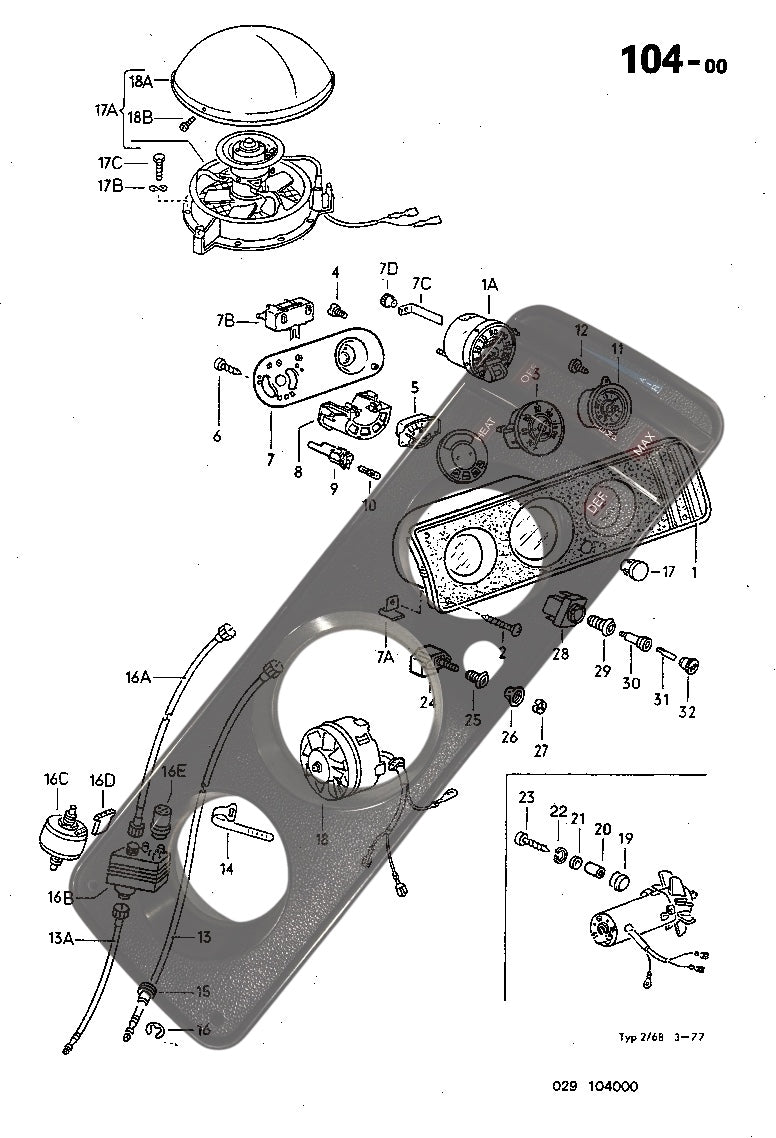 104-00 Instrument Panel, Speedo, Fuel Gauge
