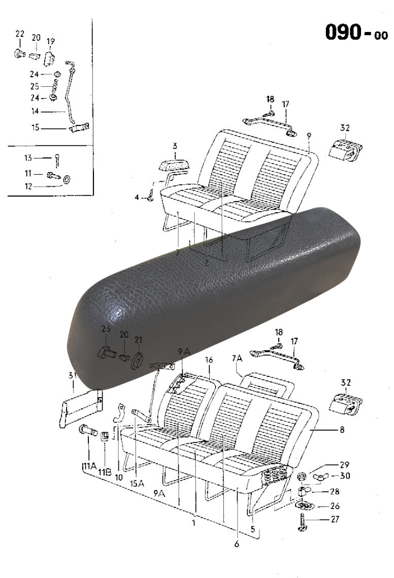 090-00 Seat, Passenger Compartment, Rear