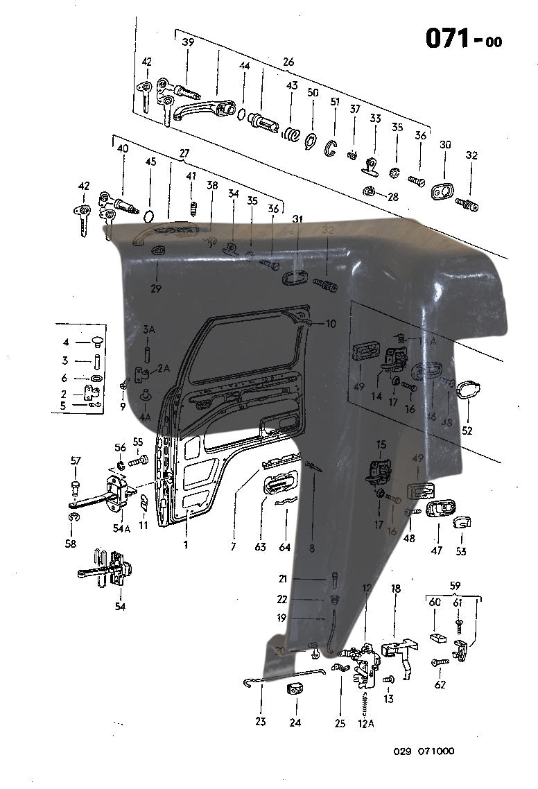 071-00 Cab Doors, Handles, Lock, Seal