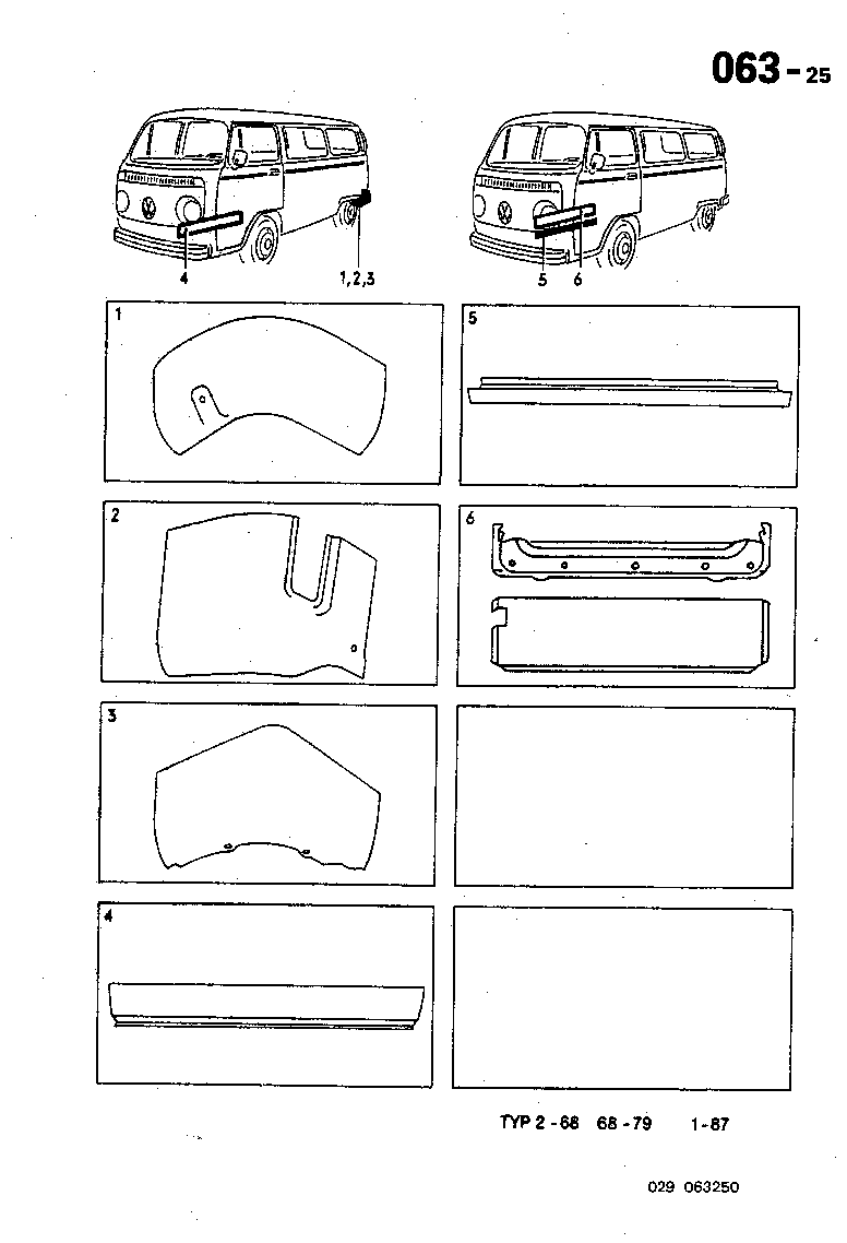 063-25 Repair Panels, Rear Quarter