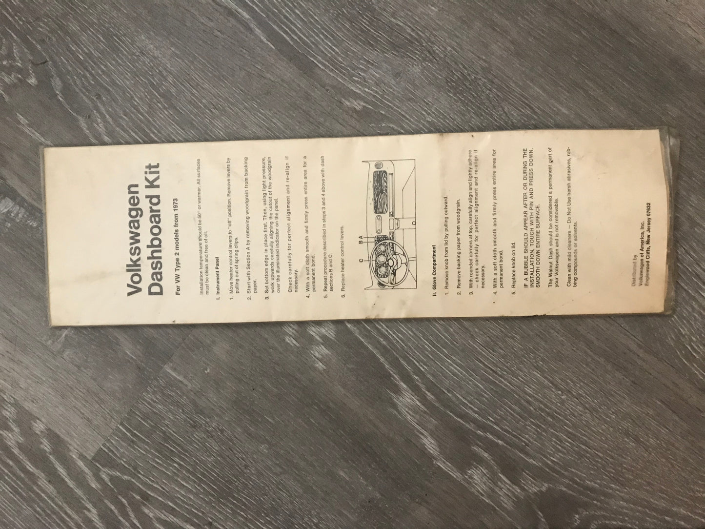 NOS, Dashboard Kit, Wood Grain, ‘73-‘79