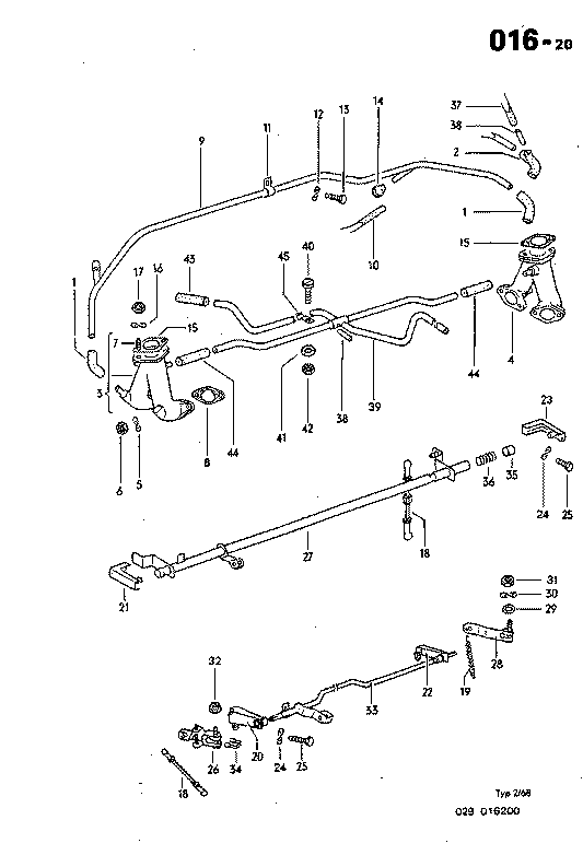 016-20 Intake system, relay shaft 1.6 L