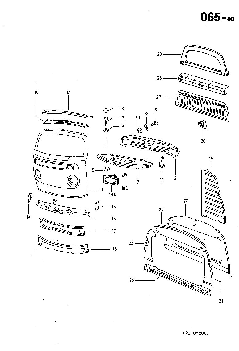 065-00 Repair Panel, Front Clip, Dashboard