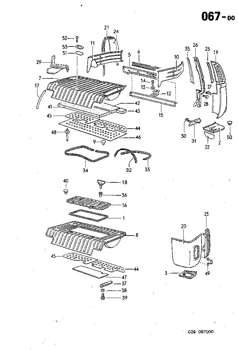 067-00 Repair Panel, Rear Corner Engine Bay