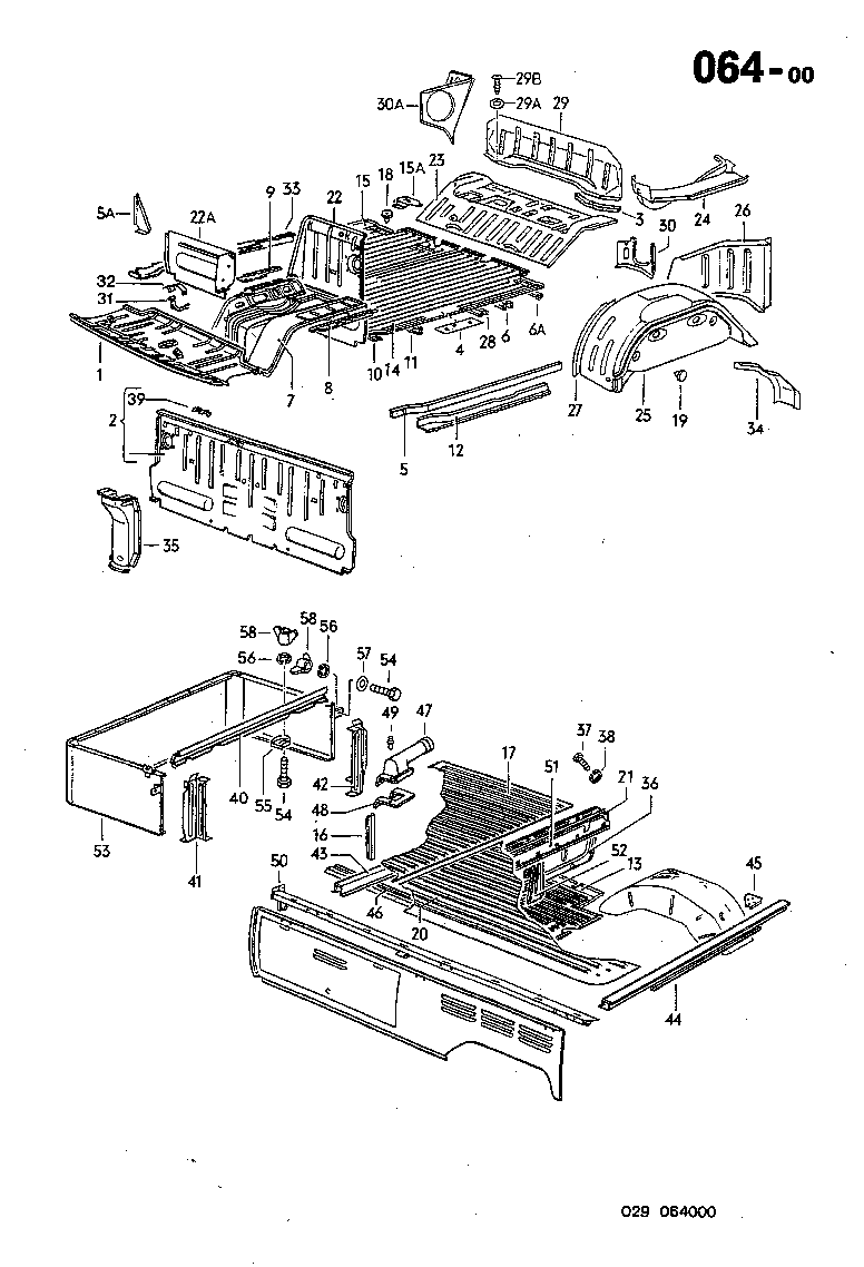 064-00 Repair Panel, Interior Floor, Wheel Housing