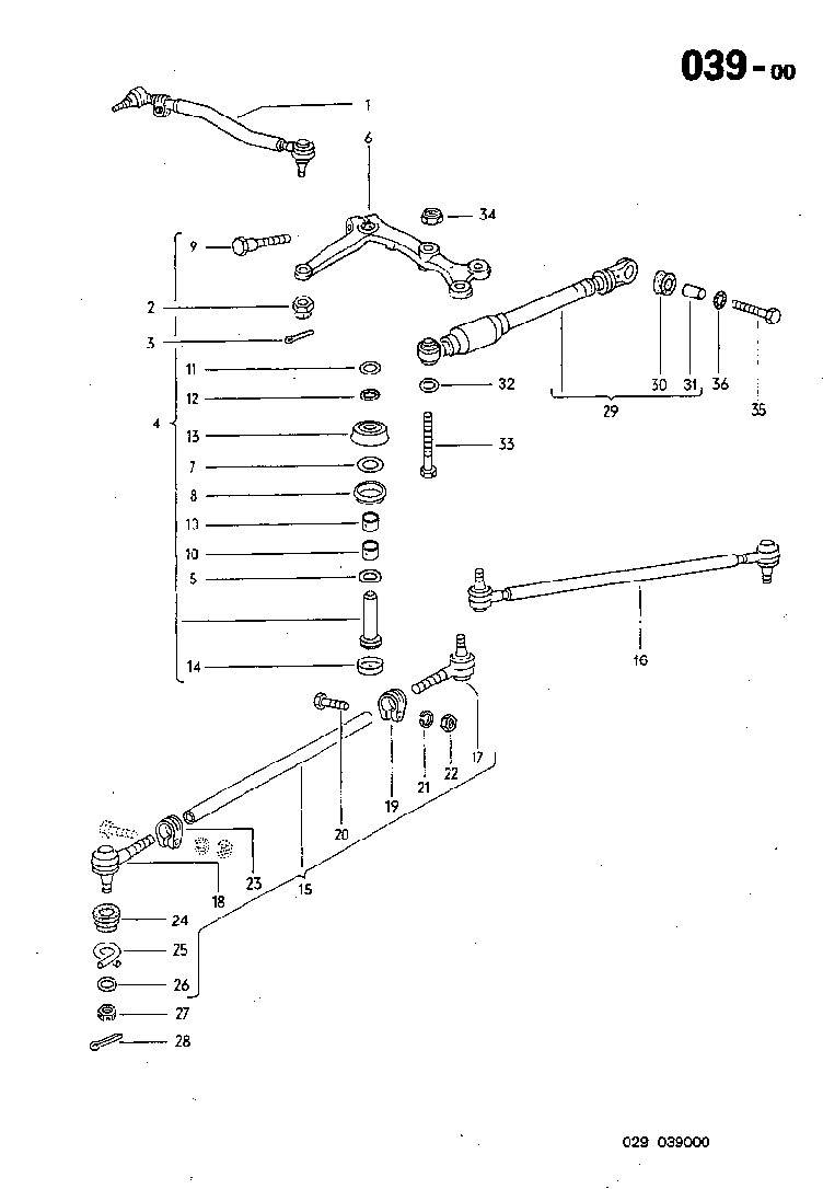 039-00 Tie Rod, Drag Link, Steering Dampener