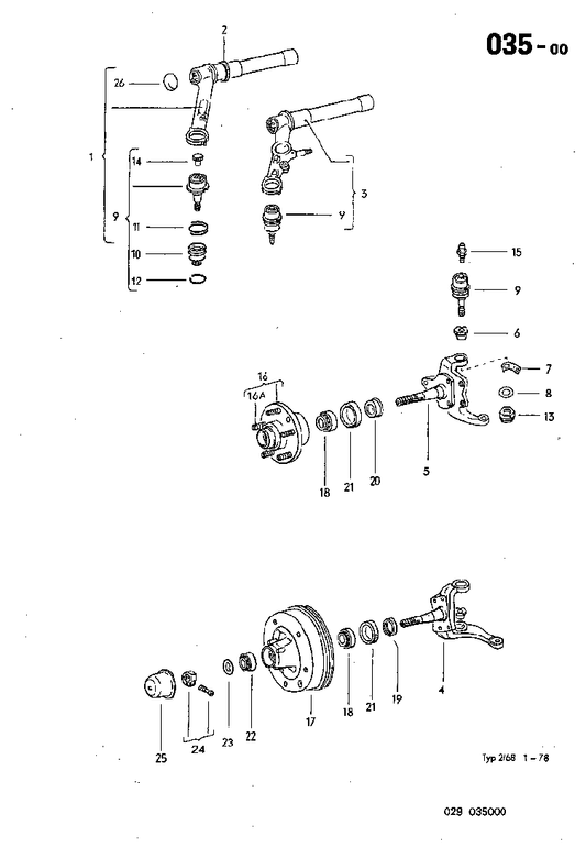 035-00 Torsion Arm, Steering Knuckle