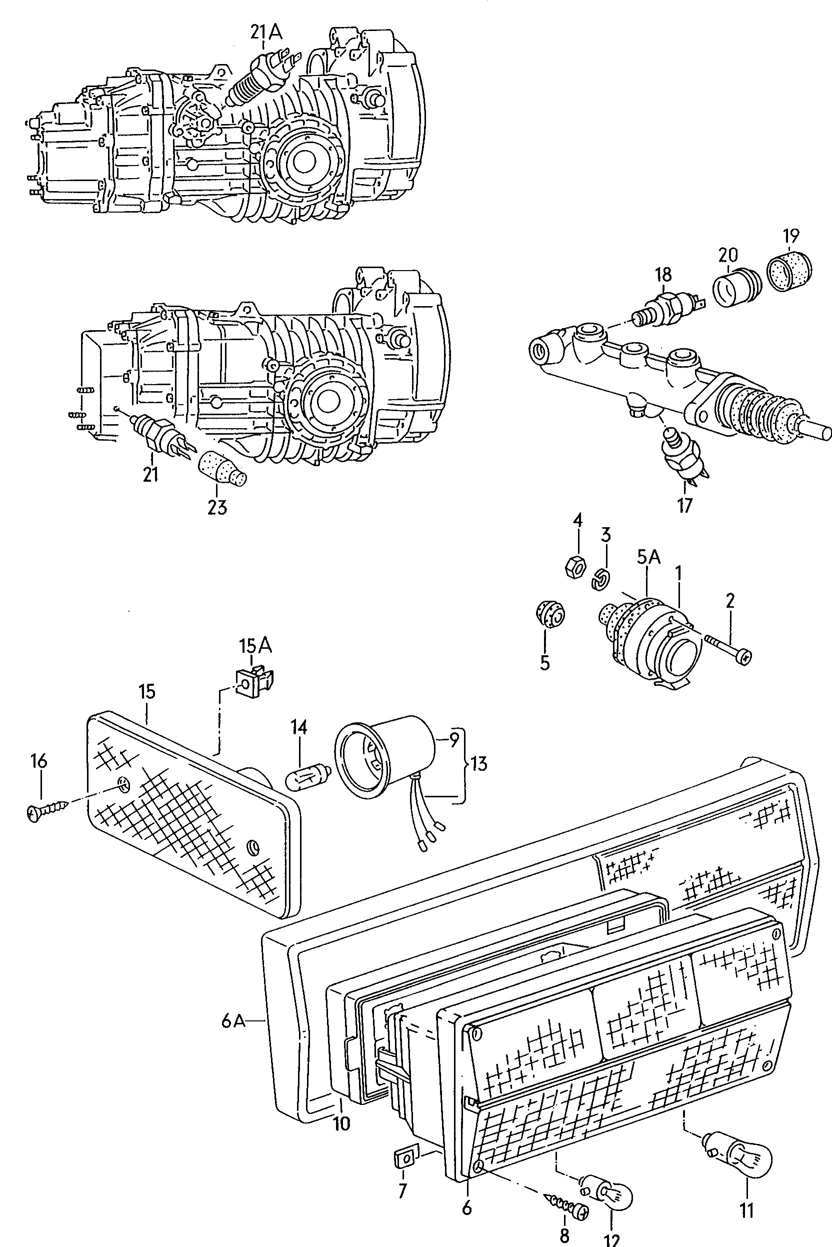 Vanagon - Tail Light, Brake Switch, Rear Side Marker