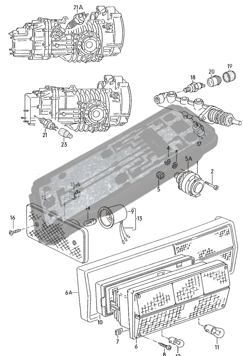 Vanagon - Tail Light, Brake Switch, Rear Side Marker