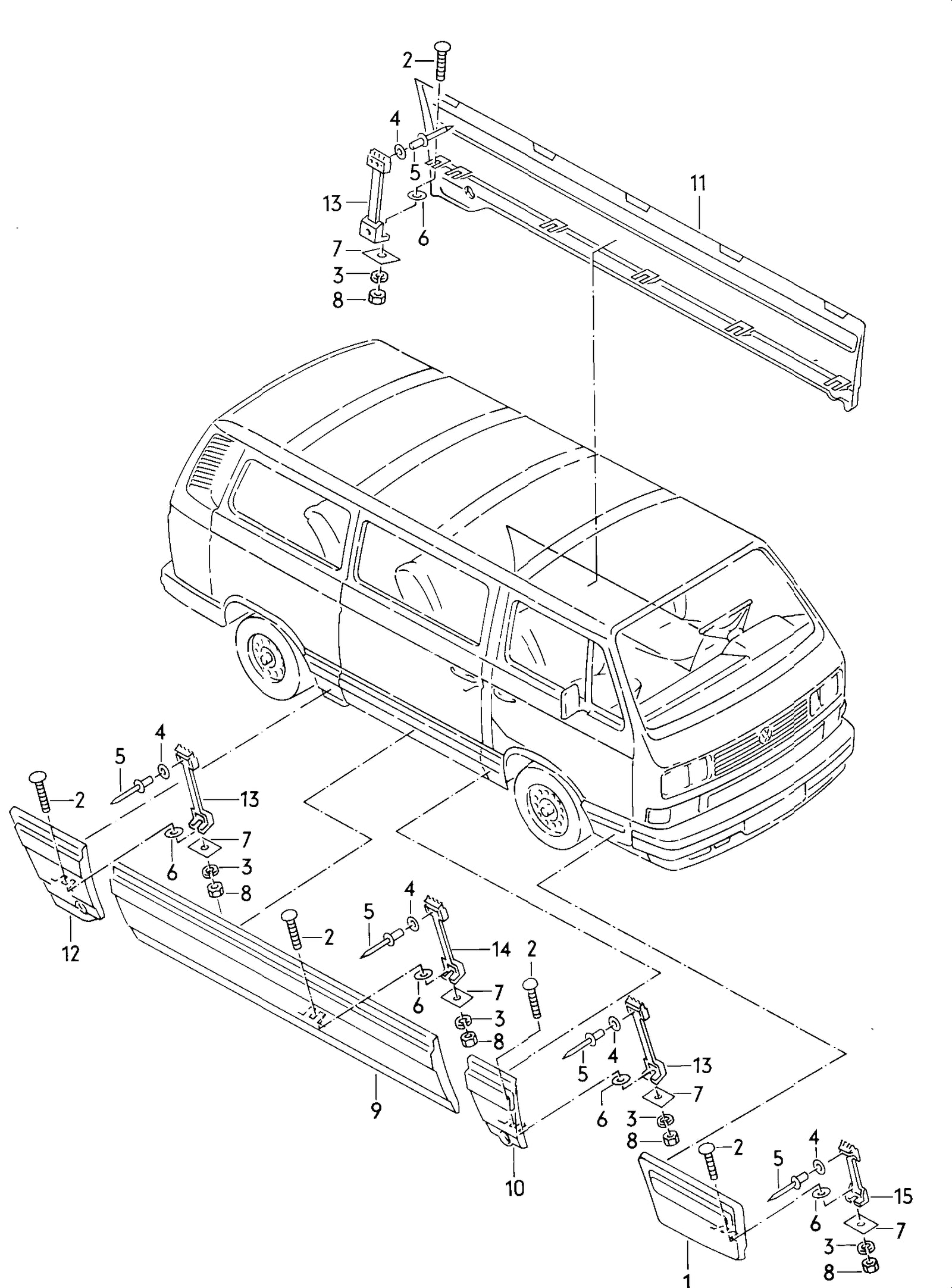 Trim, Exterior Body Molding - Vanagon
