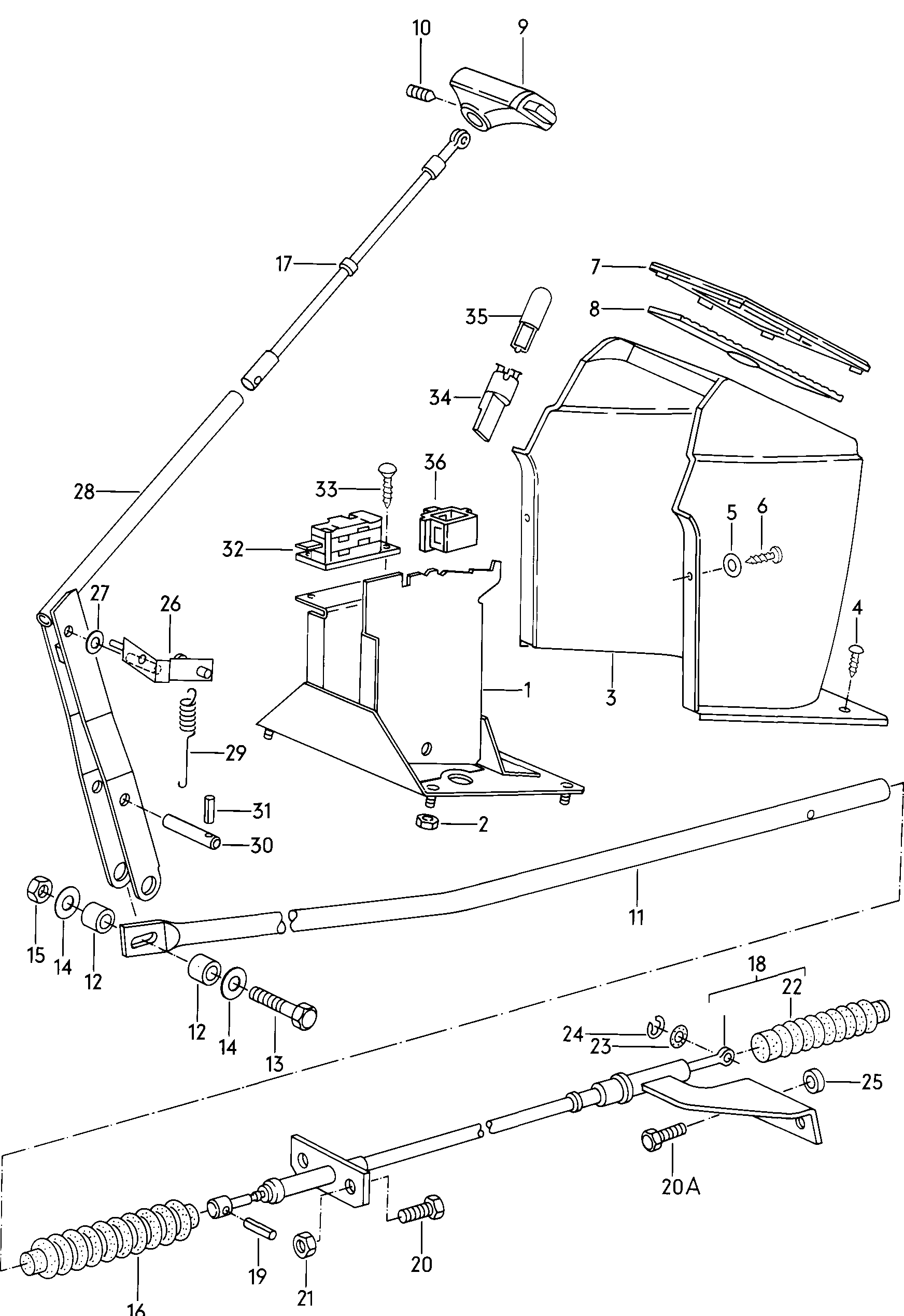 Automatic Gear Shift and Cable - Vanagon