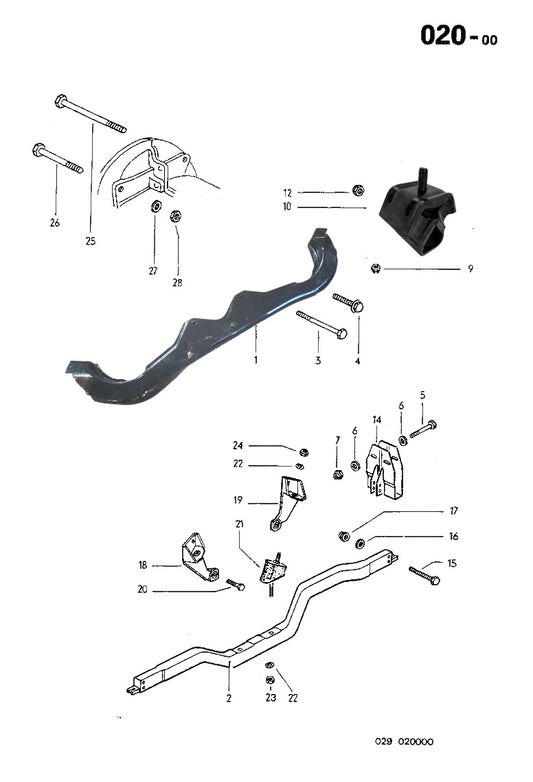 020-00 Engine Mount, Support