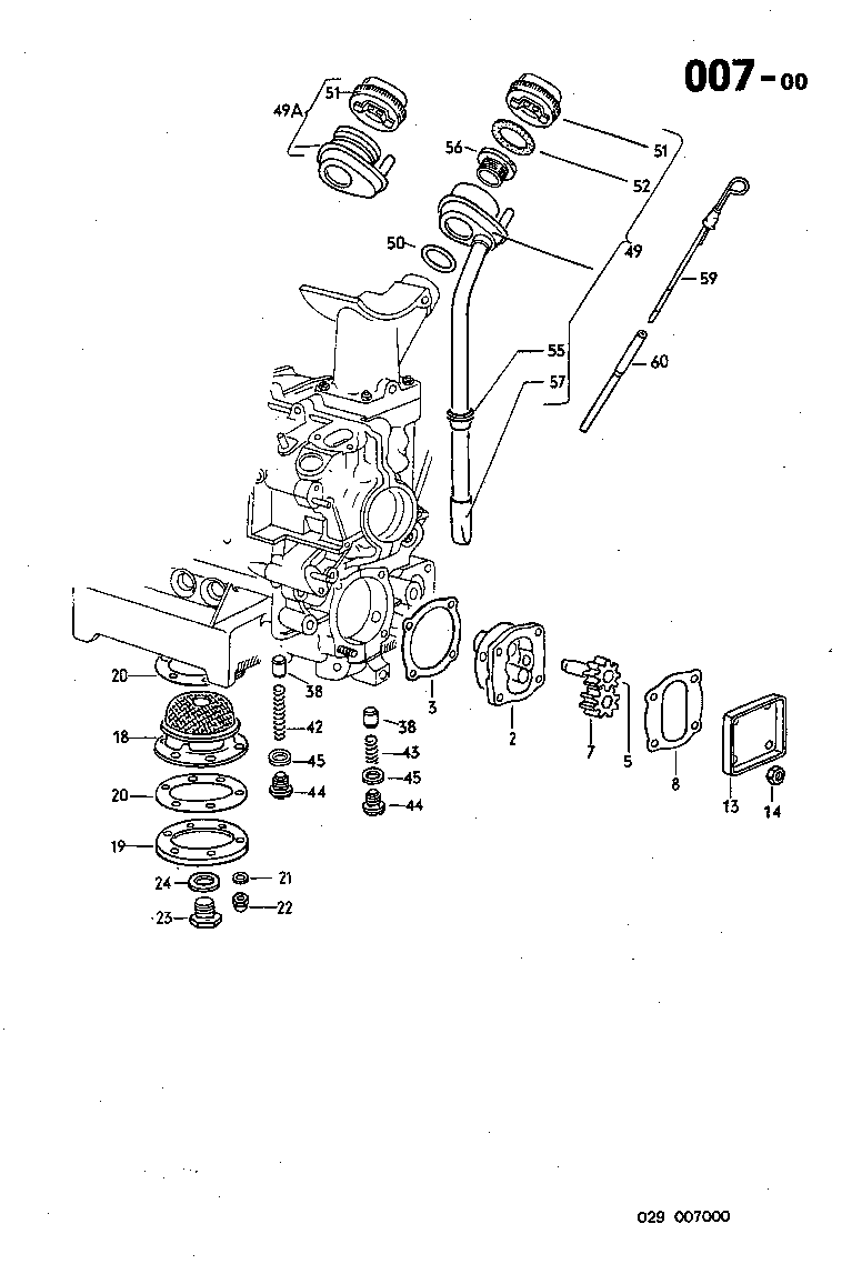 007-00 Oil Pump, File Pipe, Screen, Dipstick 1.6 L
