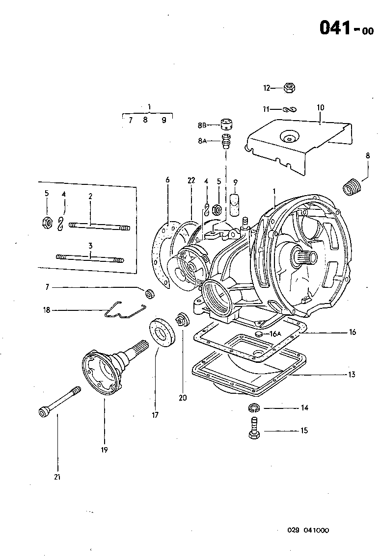 041-00 Rear Axle Housing, Automatic Transmission