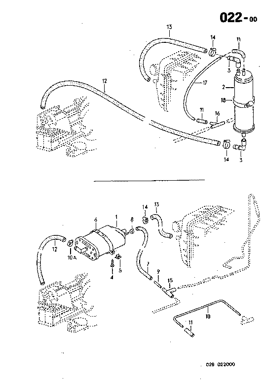 022-00 Evaporative Emission Canister, Charcoal Filter