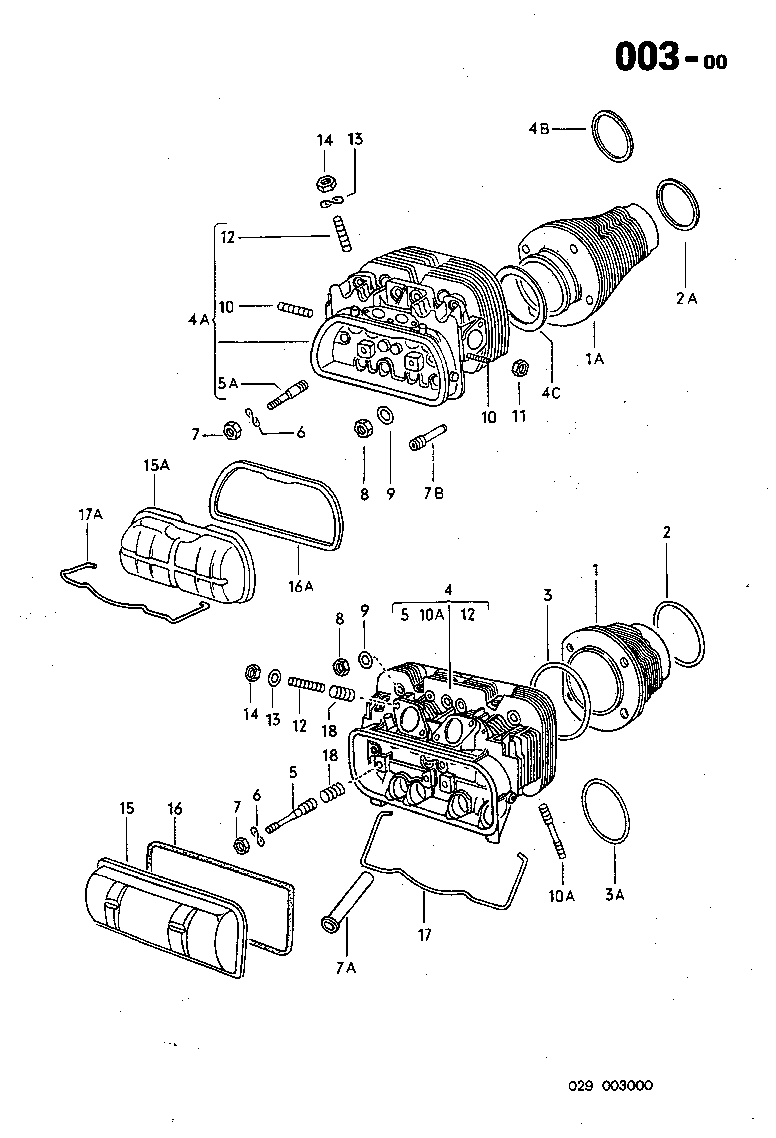 003-00 Cylinder, Cylinder Head, Valve Cover