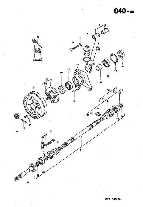 Rear Axles, CVs, Hubs & Bearings