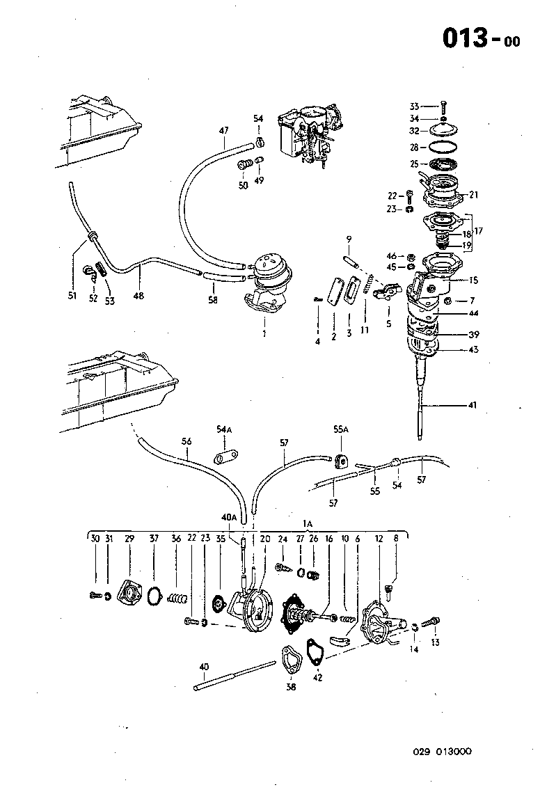 013-00 Mechanical Fuel Pump, Fuel Line