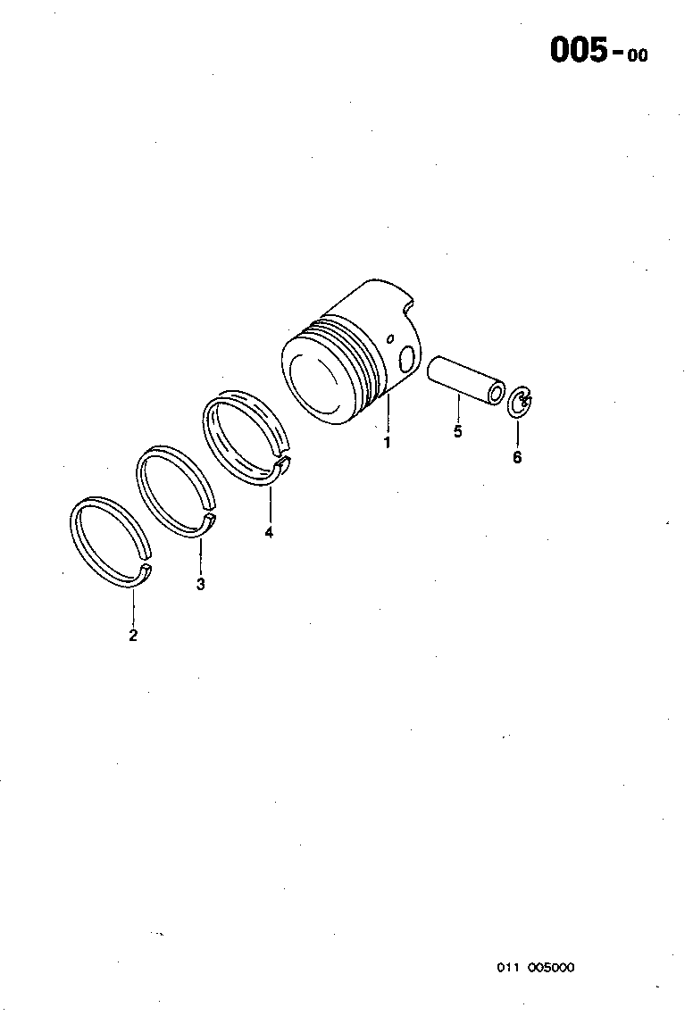 005-00 Piston, Piston Ring, Wrist Pin