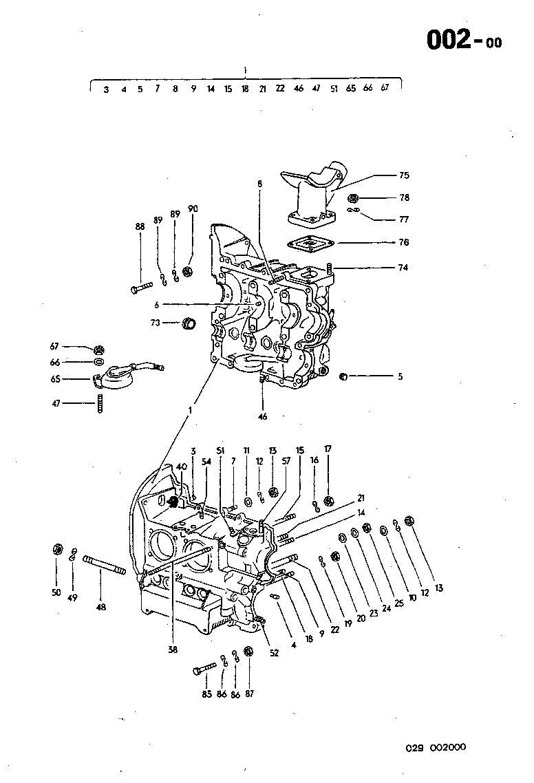 002-00 Crankcase - 1.6 L Type 1